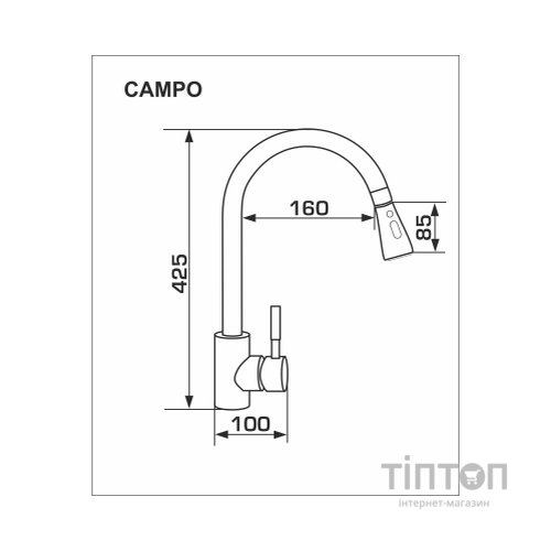 Змішувач GRANADO Campo marron (gz0506)