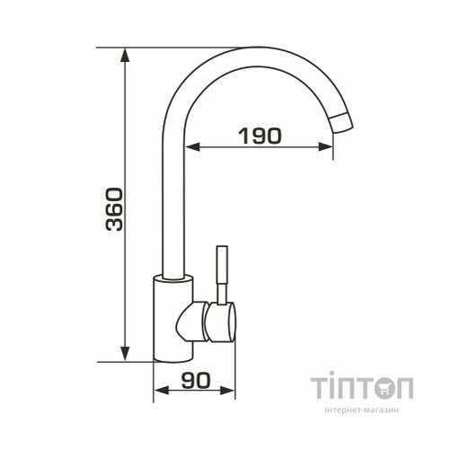 Змішувач GRANADO Elche LUX inox (gz0107L)