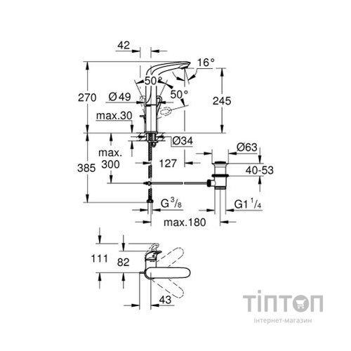 Змішувач Grohe Eurostyle (23569003)