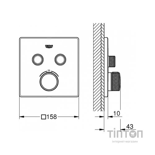 Змішувач Grohe GRT SmartControl (29124000)
