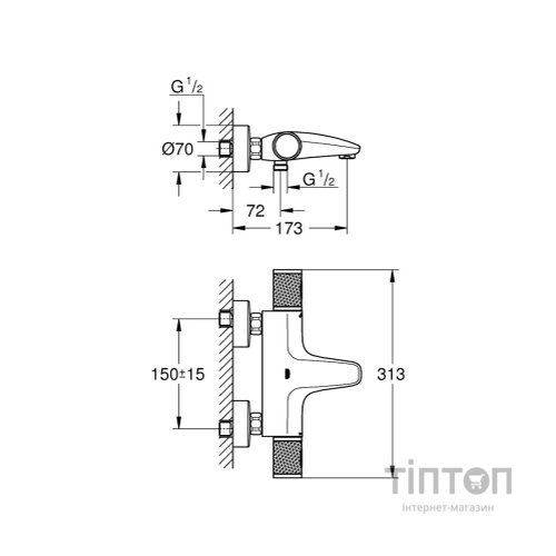 Змішувач Grohe QuickFix Precision Feel (34788000)