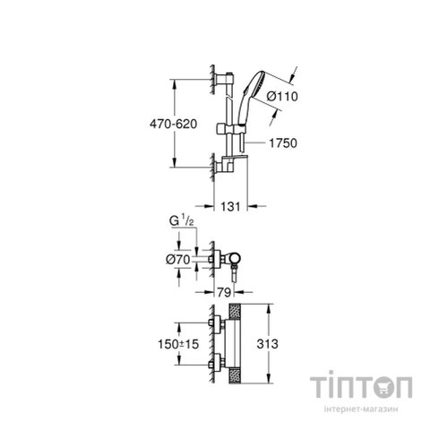 Змішувач Grohe QuickFix Precision Feel (34791001)