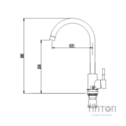 Змішувач Interline RING Grafit