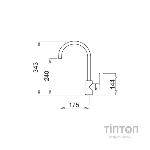 Змішувач Interline Tango new Gray