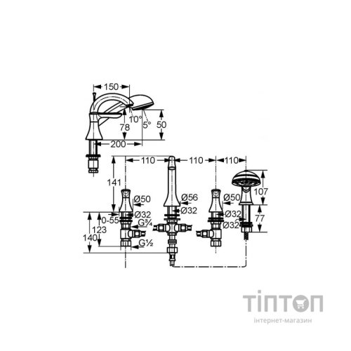 Змішувач KLUDI Amphora (544240575 (СН))