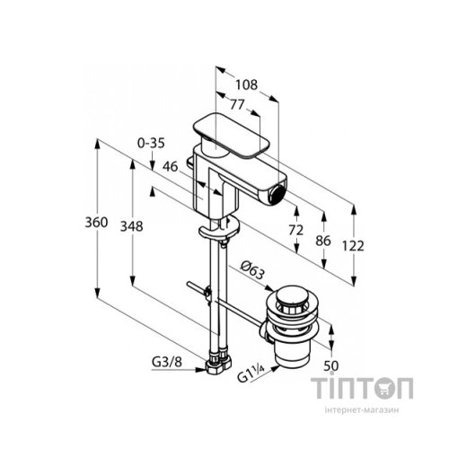 Змішувач KLUDI E2 (492160575)