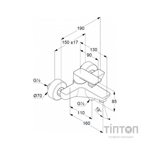 Змішувач KLUDI PURESTYLE (406810575)