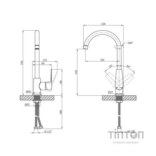 Змішувач Kroner Eifel-C030
