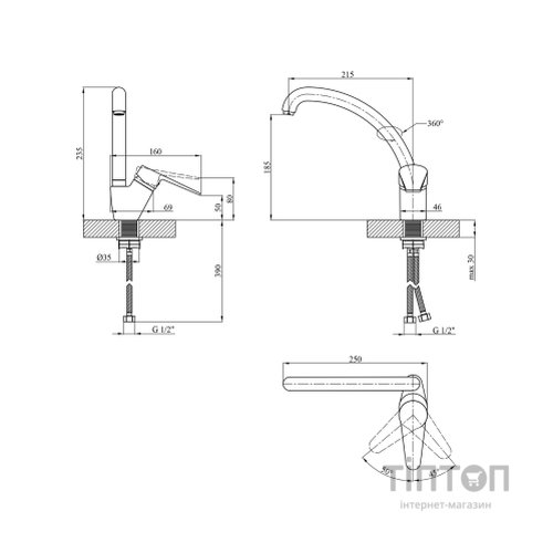 Змішувач Kroner Elbe-C032