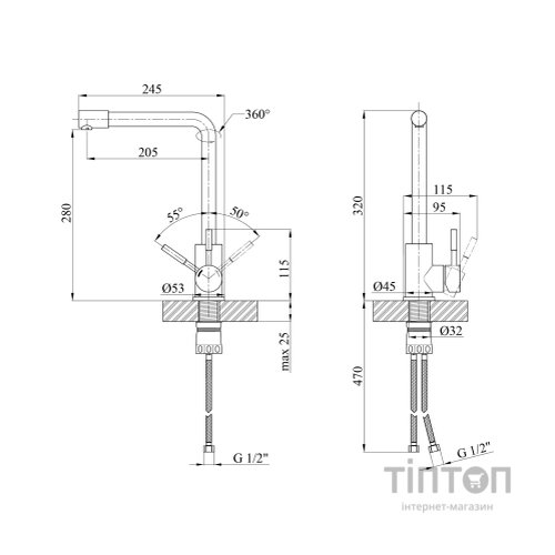 Змішувач Kroner Klassisch-ESG034