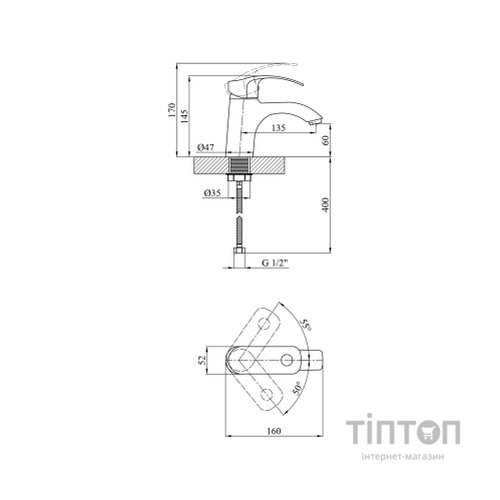 Змішувач Kroner Konstante-C010A