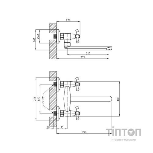 Змішувач Kroner Rhein-C040