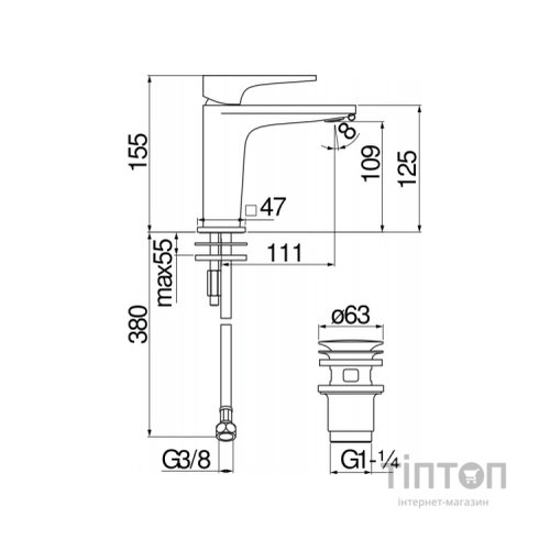 Змішувач NOBILI SE124118/2CR