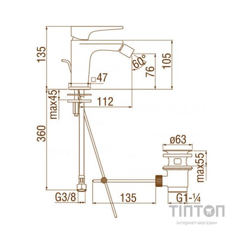 Змішувач NOBILI SE124119/1BM