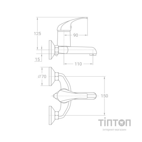 Змішувач TAU TN-1C142C (9846200)