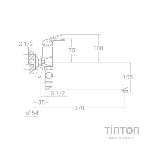 Змішувач TAU TN-3C242C (9846220)