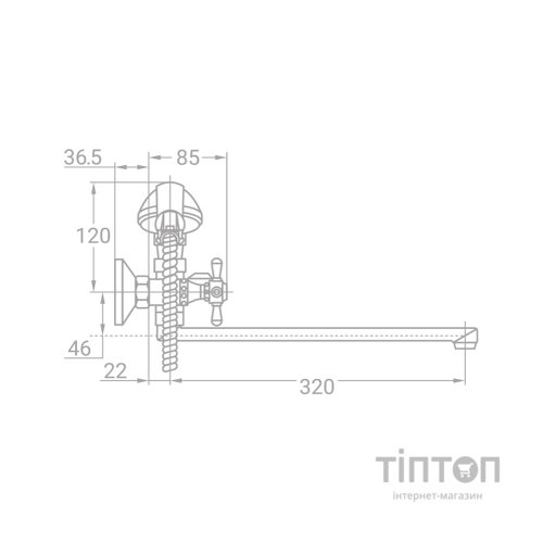 Змішувач TAU VN-2C260C (9885210)