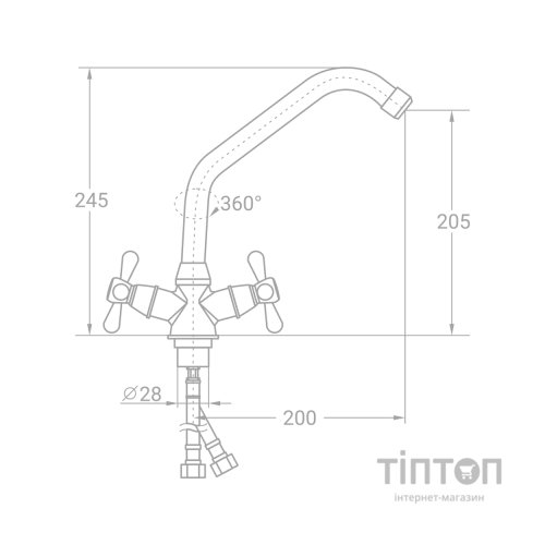 Змішувач TAU VN-5B160C (9885140)
