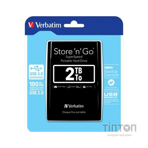 Зовнішній жорсткий диск 2.5" 2TB Verbatim (53177)