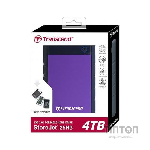 Зовнішній HDD 2.5" 4Tb Transcend USB 3.0 фіолетовий