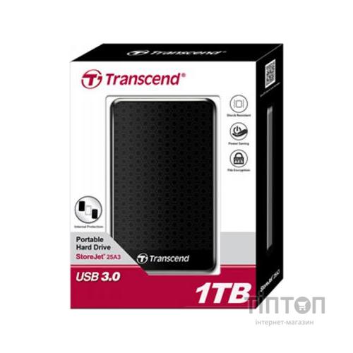 Зовнішній HDD 2.5" Transcend Storejet USB 3.0 чорний