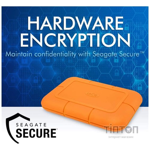 Зовнішній твердотільний накопичувач LaCie Rugged 1TB (STHR1000800)