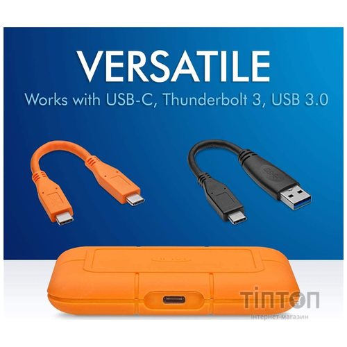 Зовнішній твердотільний накопичувач LaCie Rugged 1TB (STHR1000800)