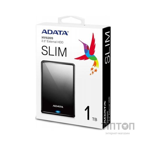 Зовнішній жорсткий диск 2.5" 1TB ADATA (AHV620S-1TU31-CBK)