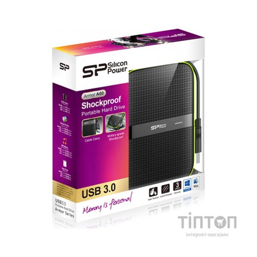Зовнішній жорсткий диск 2.5" 1TB Silicon Power (SP010TBPHDA60S3K)