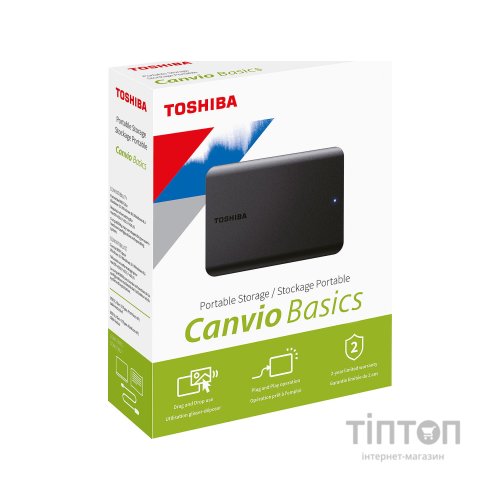 Зовнішній жорсткий диск 2.5" 1TB Toshiba (HDTB510EK3AA)