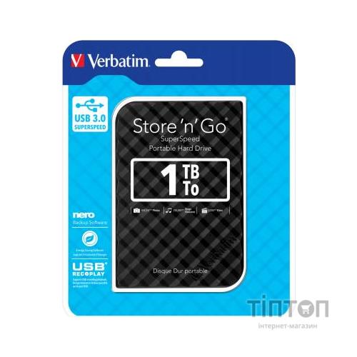 Зовнішній жорсткий диск 2.5" 1TB Verbatim (53194)
