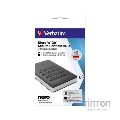 Зовнішній жорсткий диск 2.5" 1TB Verbatim (53401)