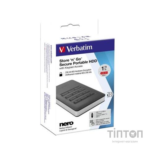Зовнішній жорсткий диск 2.5" 1TB Verbatim (53401)