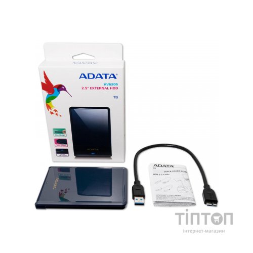 Зовнішній жорсткий диск 2.5" 2TB ADATA (AHV620S-2TU31-CBL)