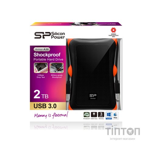 Зовнішній жорсткий диск 2.5" 2TB Silicon Power (SP020TBPHDA30S3K)
