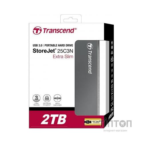 Зовнішній жорсткий диск 2.5" 2TB Transcend (TS2TSJ25C3N)
