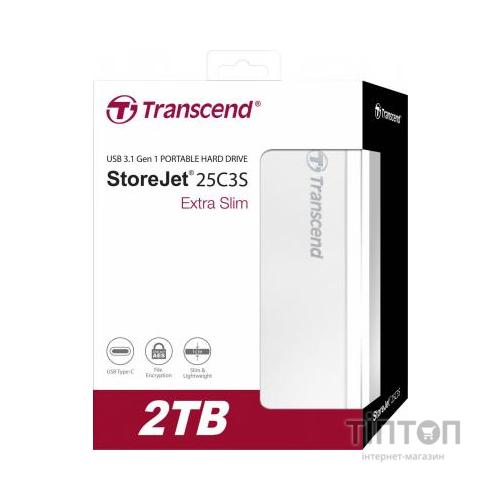 Зовнішній жорсткий диск 2.5" 2TB Transcend (TS2TSJ25C3S)