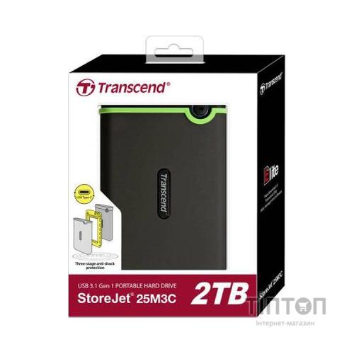 Зовнішній жорсткий диск 2.5" 2TB Transcend (TS2TSJ25M3C)