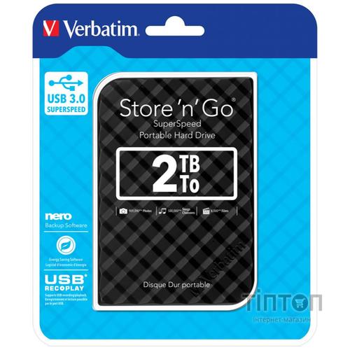 Зовнішній жорсткий диск 2.5" 2TB Verbatim (53195)