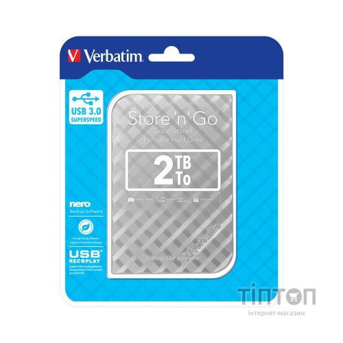 Зовнішній жорсткий диск 2.5" 2TB Verbatim (53198)