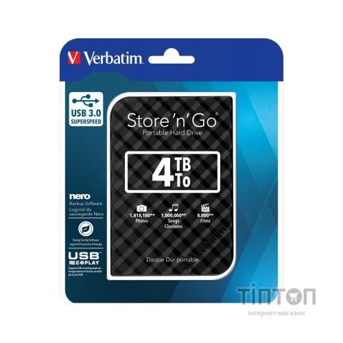 Зовнішній жорсткий диск 2.5" 4TB Verbatim (53223)