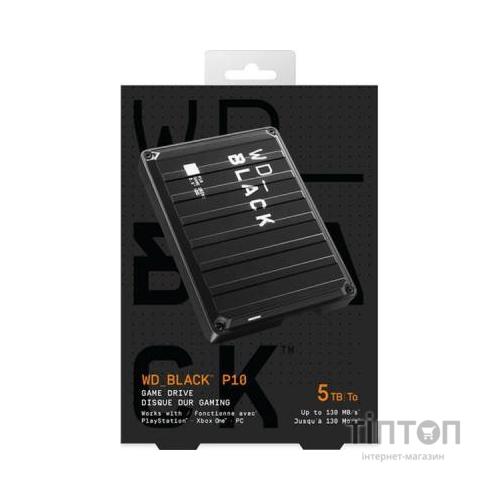 Зовнішній жорсткий диск 2.5" 5TB Black P10 WD (WDBA3A0050BBK-WESN)