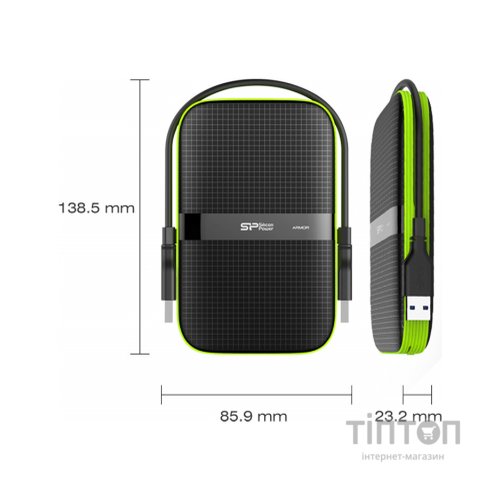 Зовнішній жорсткий диск 2.5" 5TB Silicon Power (SP050TBPHDA60S3K)