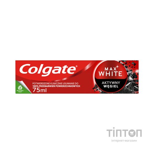 Зубна паста Colgate Max White Charcoal Optic White Відбілювальна з вугіллям 75 мл (8718951250017)