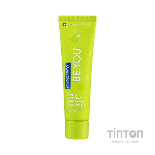 Зубна паста Curaprox Be You Вибілювальна Зі смаком яблука й алое з ментоловими кульками 60 мл (7612412429510)