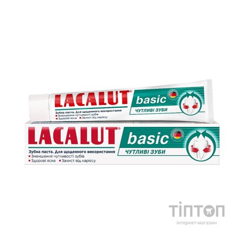 Зубна паста Lacalut Basic Чутливі зуби 75 мл (4016369693155)