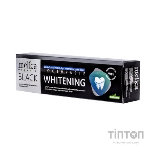 Зубна паста Melica Organic з чорним деревним вугіллям 100 мл (4770416003570)