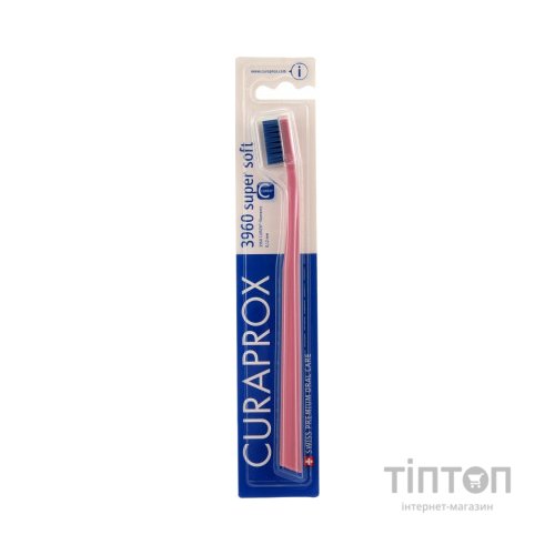 Зубна щітка Curaprox CS 3960 Super Soft Суперм'яка D 0.12 мм Нюдова із синьою щетиною (CS 3960-11)