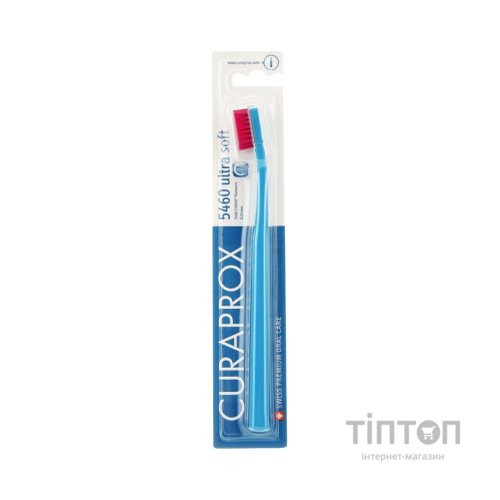 Зубна щітка Curaprox CS 5460 Ultra Soft Ультрам'яка D 0.10 мм Синя з рожевою щетиною (CS 5460-25)
