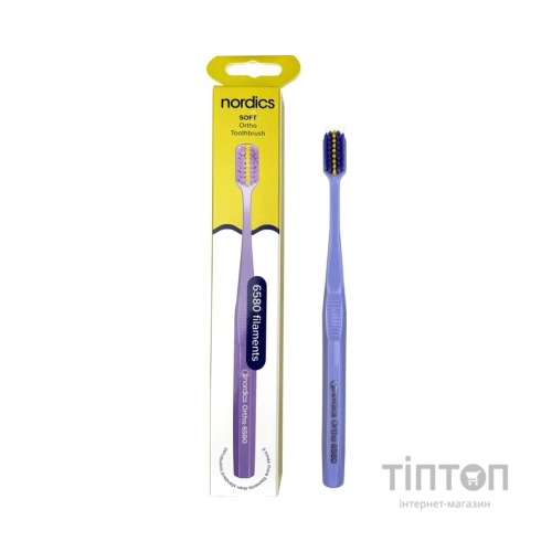 Зубна щітка Nordics 6580 Ortho Soft Purple Ортодонтична (3800501908013)